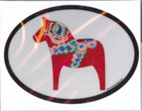 Dala Horse Decal - Peel off - stick on Dala Horse Decal - Peel off - stick on